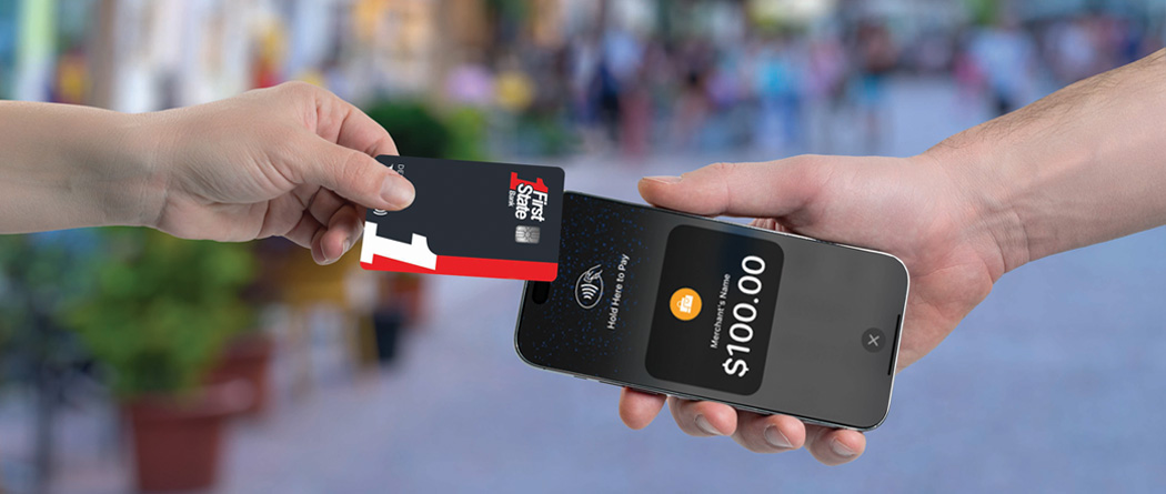 someone accepts a contactless card payment on the street