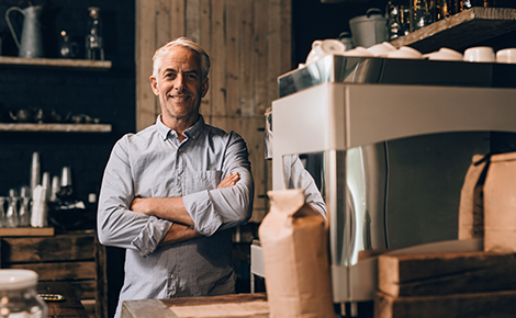 business owner of a coffee shop